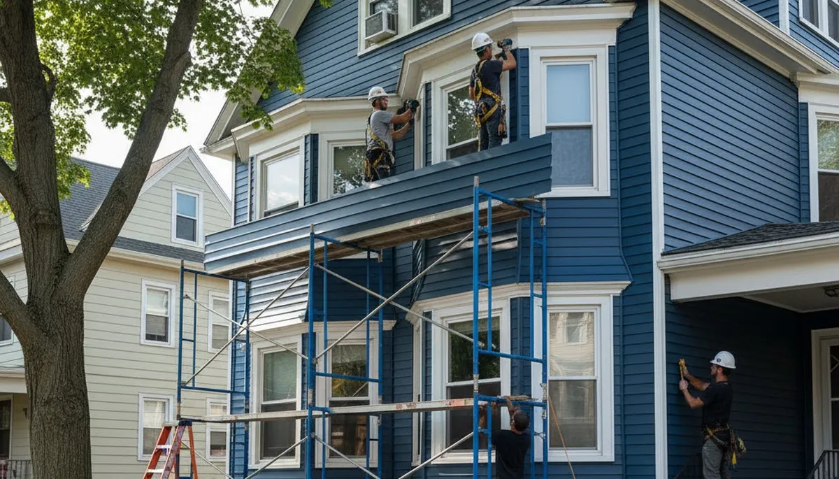 Vinyl siding installation in Medford, MA for durable, energy-efficient home exterior protection