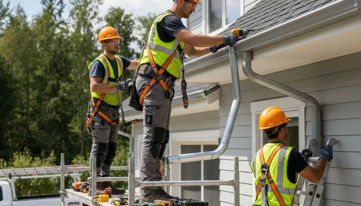 Medford, MA gutter installation by FX Remodeling & Exteriors for home water protection