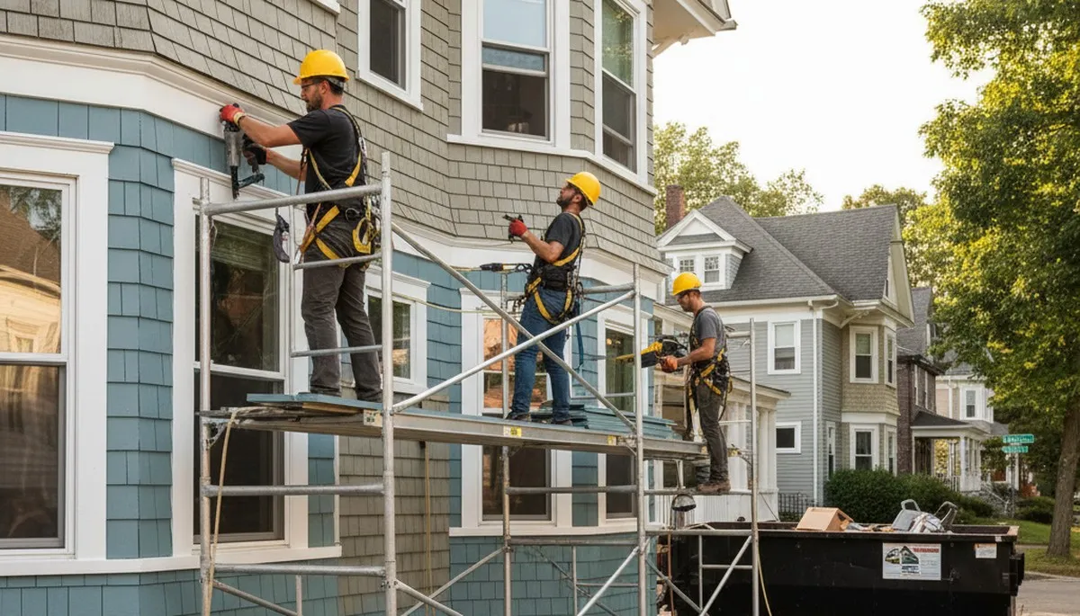 Vinyl siding installation in Medford, MA by a professional siding contractor