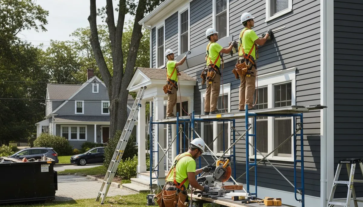 Vinyl siding installation for Medford, MA homes by a professional siding contractor